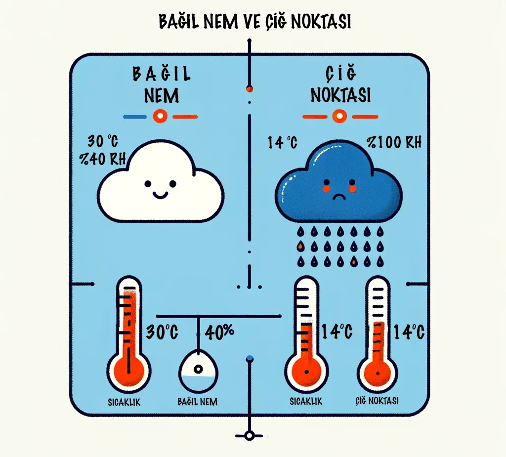 Çiy noktası ve bağıl nem ilişkisi